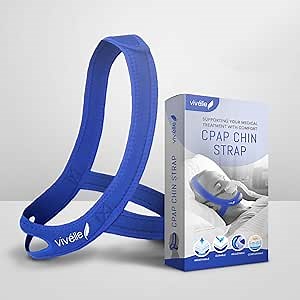 CPAP Chin Strap - for Men & for Women by Vivélle, Slim Non-Slip, Adjustable, Premium Snore Stopper Device That Helps You Breath Right (Medium)