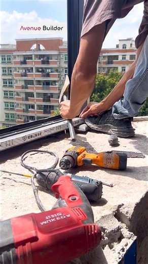 Aluminium window frame install in the house | #shorts