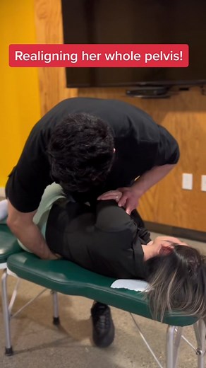 Realigning her whole pelvis! #pelvis #pelvichealth #backcrack #lowback