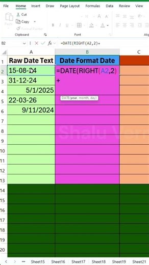 Excel Date Not Converting? Fix It in 5 Seconds ⚡ #excel #exceltips