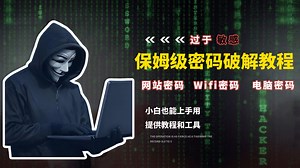 【过于敏感】保姆级教程破解网站密码\u002Fwifi密码\u002F电脑密码，小白也能上手，提供教程和工具