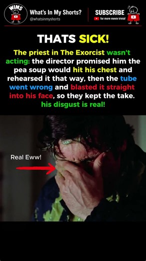 He wasn't acting when the Vomit hit him #movie