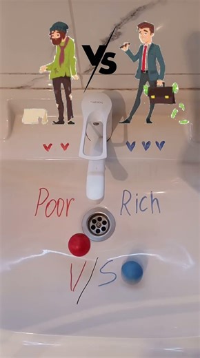 Poor vs Rich #subscribe #drain #duels