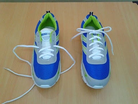 How to Insert/Put Shoelaces on Shoes and Make Criss Cross Style