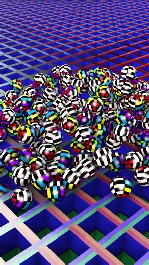 Oddly Satisfying Grid Collapse Animation #3d #simulation #relaxing