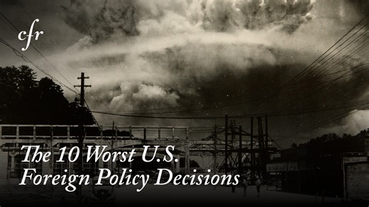 U.S. foreign policy has seen its share of controversial moments throughout the country's history, from violent westward expansion to interwar isolationism to ruinous military interventions. CFR surveyed hundreds of historians on which decisions they thought left the most tarnished legacies. Here's how they ranked the worst foreign policy decisions in U.S. history: https://on.cfr.org/45rXx9c | Council on Foreign Relations