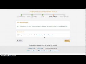 Amazon Associate Sign-up and Walk-Through