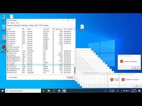 Winit exe error 'operation in progress' and Svchost exe error 'cannot open file' in windows 10