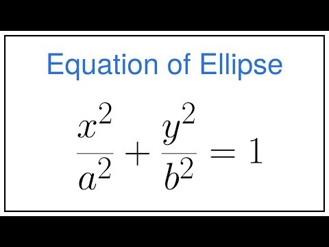 The Standard Equation of an Ellipse