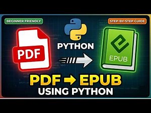 🔥 Convert PDF to EPUB Using Python (Step-by-Step Beginner Guide)