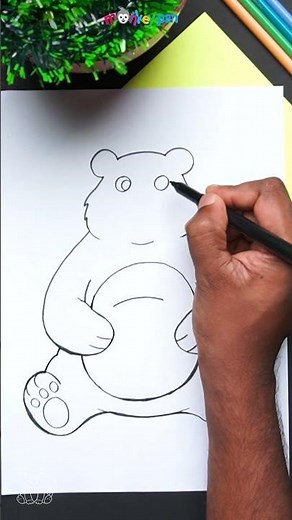 How to Draw a Bear 🐻✏️ Step-by-Step