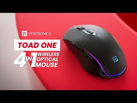 Portronics Toad One | 4-In-1 Wireless Optical Mouse | Work More, Worry Less