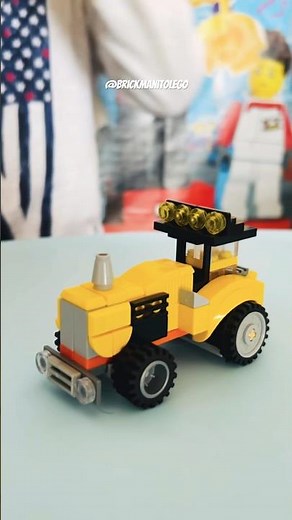 Lego Tractor 🚜 DIY LEGO #shorts #lego #tractor #tutorial #diy