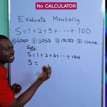 How to sum consecutive numbers| Gauss Trick |No calculator #mentalmath #mathtricks #gausstrick #fypシ