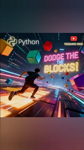 Python Pygame Dodge The Falling Blocks🧱 | Game Project 👩‍💻🚀