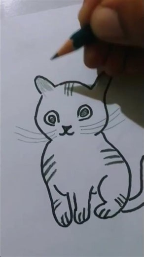 How to draw cat drawing with easy#Cat kese banate he #cat#easydrawing#art #drawing
