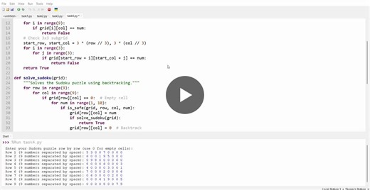 Sudoku Solver with Python | Purva Bachate posted on the topic | LinkedIn