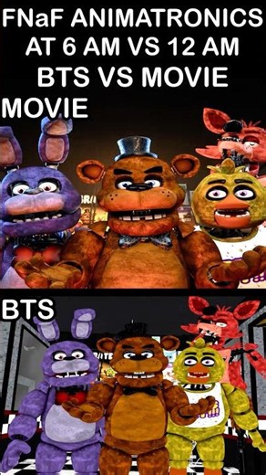 FNaF ANIMATRONICS 6 AM VS 12 AM (BTS VS FINAL)