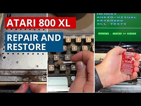 The Atari 800XL 8-bit computer - Keyboard repair and restoration - try and test