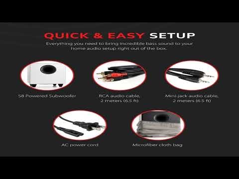 Best Deal: Audioengine S8 Powered Subwoofer | 8 Inch Subwoofer, 250W Down Firing Speakers for PC