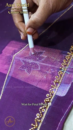 Customised Aari Work Blouse ✨ #handbroidery #aariworkblouse #maggamwork #aariembroidery