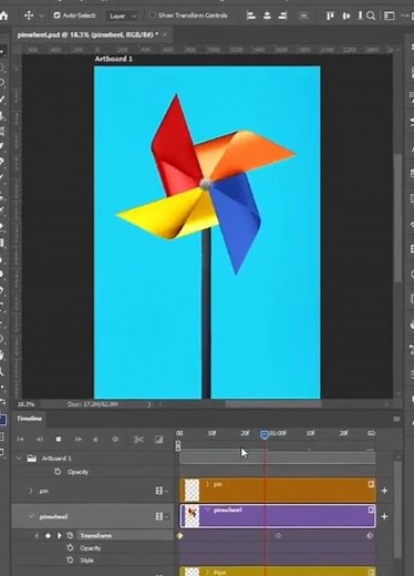 Rotation Animation in Photoshop| Create Timeline Animation in Photoshop | #shorts