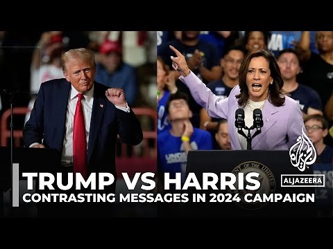 Trump vs Harris: Contrasting messages in 2024 US presidential campaign rhetoric