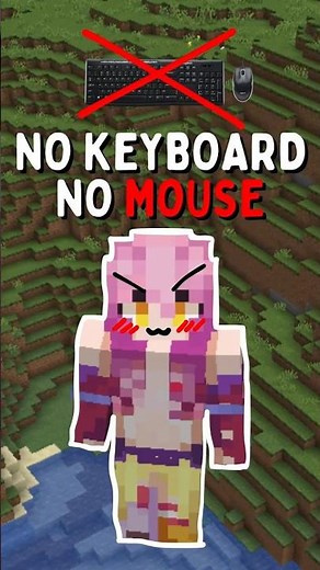 trying to beat minecraft without mouse and keyboard #minecraft #minecraftchallenge