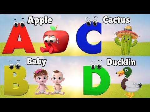 Learn The ABC Phonic Song with APPLE as Your First Lesson-ABC Songs, ABCD, Nursery Rhymes, Baby Song