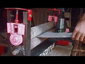 Customized rolling mill//how to build a simple sheet roller/ diy rollingmachine@custommade5473