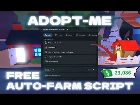 💸 NEW ADOPT ME AUTO FARM SCRIPT | 💰 AUTO FARM CASH 💰 | 🐣 AUTO GROW EGGS & PETS 🐶 💎✨