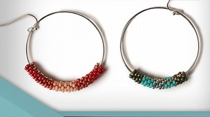 16 reactions | Love the look of big earrings without the weight? Learn peyote stitch while creating an endless supply of these big, fashionable earrings. Combine seed beads in a color block pattern to create peyote tubes that fit snuggly around a metal form like the 40mm circle form used in this video. Technique learned: Bead Weaving | PotomacBeads.com | Facebook