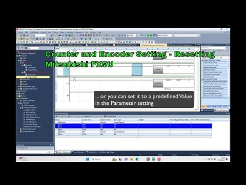Encoder Setting Resetting Actual Value Mitsubishi FX5U using high speed I/O counter