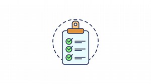 Download Animated Checklist icon in Colored Outline Style, transparent background for free