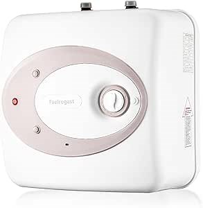 Electric Tank Water Heater-8 Gallon Under Sink Instant Hot Water for RV, Camper, Kitchen, Food Truck, 120V 1500W, Dusty Rose, Wall or Floor Mounted