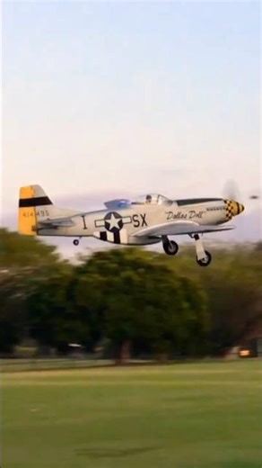 P-51 Mustang flyby and landing #rcplane #shorts