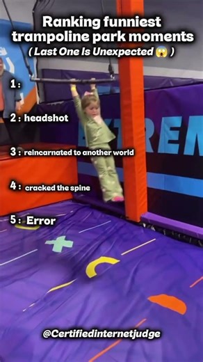 Ranking the Funniest Trampoline Park Moments | The Final Verdict #shorts #ranking