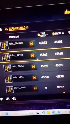 FREE FIRE MAX GUILD GOLORY BOT 1-7 LEVEL JUST 19:34 SECOND #freefire #guildglorybot #trending