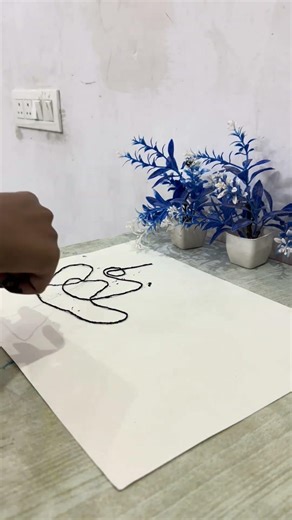 When thread meets color, magic happens 🖤✨Pulled the thread, revealed the art.