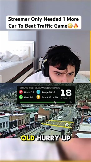 Streamer Only Needed 1 More Car To Beat Traffic Game😳🔥 #twitch #feedshorts #streamer