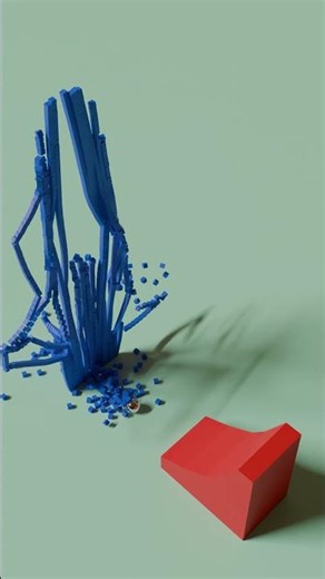 50KG Metal Ball vs 1,000 Cube Tower | Satisfying Physics Demolition in Blender 4.5.3 LTS