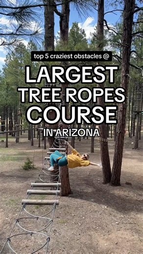 We are absolutely obsessed with this real life adult obstacle course. Flagstaff Extreme Adventure Course & Adventure Zips is a unique outdoor adventure experience in the trees🌲 Their adult adventure course has obstacles like rope swings, zip lines, unstable bridges, ladders and other hanging surprises! When you go you start on a practice course that teaches you how to use your equipment and complete the course safely. From there you work through the 5 levels of difficulty at your own pace. Towa