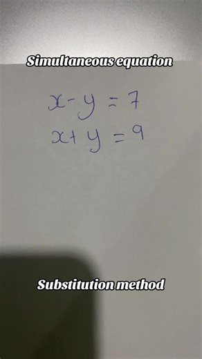 #cxcmath #maths #acemaths #csec #simultaneousequations #substituionmethod