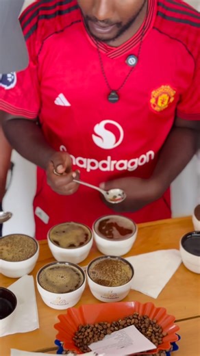 Our team did coffee cupping this morning at the Kerchanshe’s facility in Jimma, tasting like pros and pretending we know all the flavor notes. Ethiopia Land of Origins #visitOromia #LandOfOrigins #coffeetour #tourdecoffee #originofcoffee #Jimma | Visit Oromia