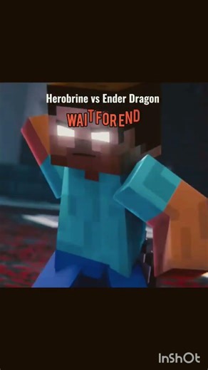 Herobrine vs Ender Dragon fight #edit #herobrine #minecraft #fighting #herobrine #enderdragon #viral