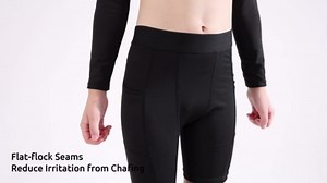 2 Pack Boys Youth One Leg Compression Leggings Pants Full Length Tights Athletic Base Layer for Running Basketball