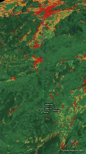 Flyover 3d map from Trieste, Italy to Ljubljana, Slovenia #3dmap #mountains #flyovermap3d