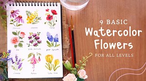 Learn To Paint 9 Types of Flowers With Watercolors For All Levels | Nianiani | Skillshare