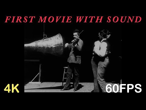 First Movie With Sound - W.K.L. Dickson Experimental Sound Film (1894) [4K 60FPS]