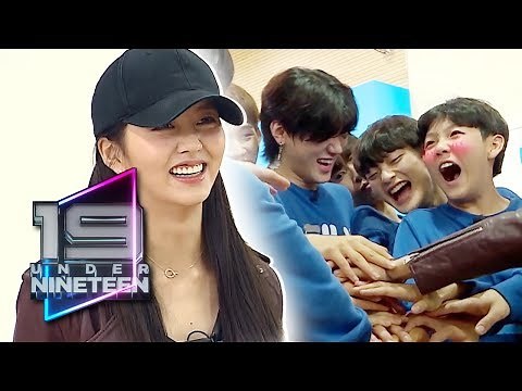 Kim So Hyun High-fives the Trainees to Energize Them [UNDER NINETEEN Ep 4]